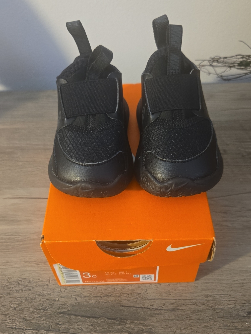 Nike Toddler Black Slip-On Athletic Sneakers with Elastic Strap